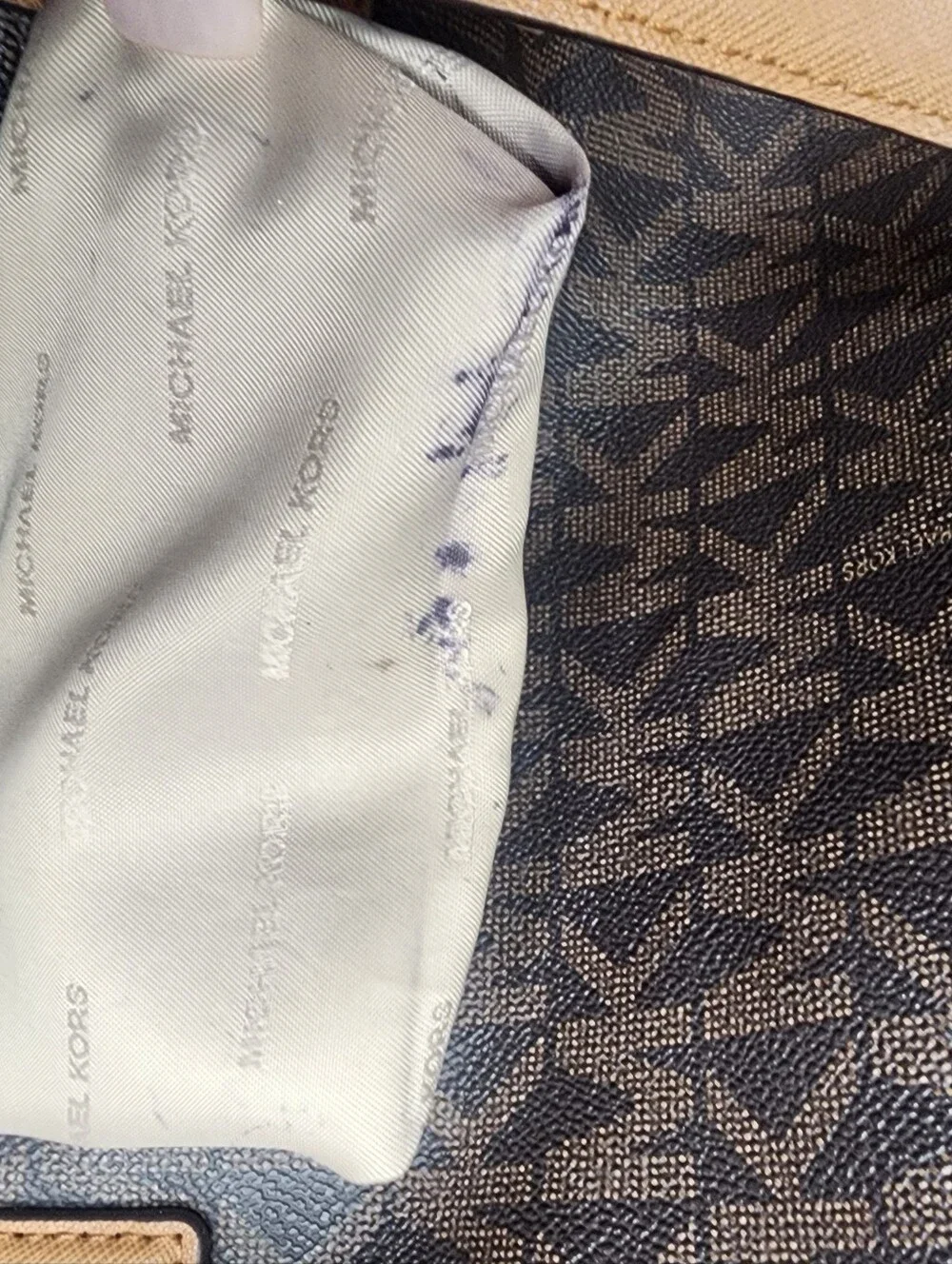 Michael Kors Brown Signature Logo Morgan Tote with COA